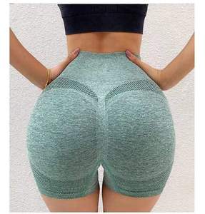 Shorts de sport légers sans coutures pour femmes, taille mi-haute, avec fermeture élastique, pour yoga et course, effet push-up, imprimés - Product Image 5