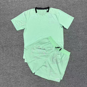 Meilleures ventes d'été : Ensemble décontracté pour homme, short et haut à manches courtes, rayé, 100% fibre de bambou, séchage rapide, respirant et anti-transpiration - Product Image 4