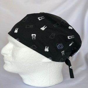 หมวกผ่าตัดแบบพิมพ์ลายเองได้ พร้อมสายรัดปรับได้ - หมวกผ้าฝ้ายระบายอากาศสำหรับทันตแพทย์และพยาบาล - Product Image 2