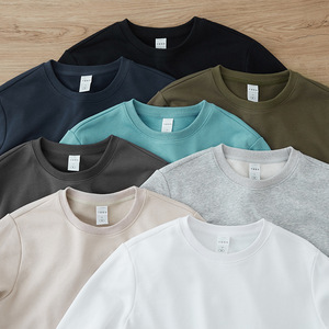เสื้อสเวตเชิ้ตคอกลมแบบยูนิเซ็กซ์ สีพื้น ผ้าถัก คอตตอน สวมใส่สบาย ทรงปกติ เหมาะสำหรับฤดูใบไม้ร่วง - Product Image 2
