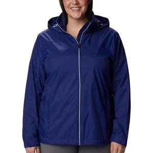 Chaqueta con capucha y cremallera para mujer, ropa de abrigo de poliéster de color sólido a prueba de viento con manga larga, ropa informal de otoño - Product Image 6