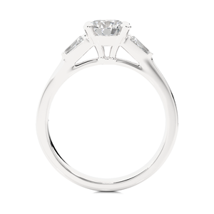 Anillo de Diamantes Creados en Laboratorio de 1.69CT al por Mayor para Mujer, Oro de 18K, 17 Piedras Redondas y Corte Esmeralda, Certificado VS1 - Product Image 4