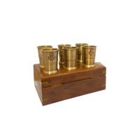 Ensemble de 6 verres à shot vintage en acier inoxydable, articles de bar, capacité 51100 ml, décoration de bar à domicile, collection cadeau, artisanat Tajdaar