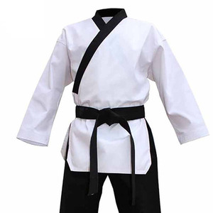 Uniforme de Karate de Moda, 100% Algodón, Top Blanco en Oferta, Pantalones Negros Transpirables, Ropa de Artes Marciales, Corte Regular, Traje de Una Pieza para Niños - Product Image 4