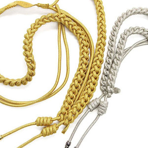 High Quality 100% Cotton Customized Reflective Drawcord Lanyard Cords 8 Strand <b>Braided</b> Coated Finish Uniform <b>Accessory</b> - Product Image 3