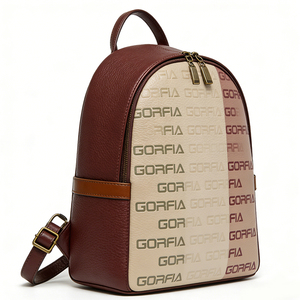 Women's Designer Waterproof PU Leather Laptop <b>Backpack</b> Customize Your Brand Print Zipper Closure Polyester Lining Fashion Trend - Product Image 3