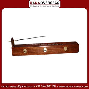 Quemador de incienso de madera de lujo y Premium Motivo de incrustaciones de latón Ideal para la relajación y la atención plena a precios asequibles - Product Image 5