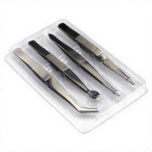 Kit de pinces chirurgicales dentaires argentées à poignée moletée, instruments manuels, kit sinus, forets pour implants dentaires, embouts de pinces, outils - Product Image 4
