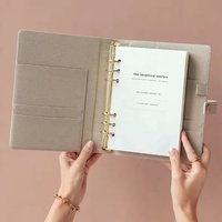 Organisateur de classeur à anneaux A5 personnalisé couverture de journal intime en cuir PU 2026 carnets de classeur de journaux pour cadeau