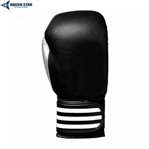 Gants de boxe Daizen Star International en cuir PU rouge respirant, à doigts entiers, avec fermeture à lacets au poignet, pour adultes - Product Image 6