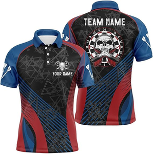 Camisetas de Dardos Personalizadas al por Mayor, Económicas, de Secado Rápido, Sublimadas, para Hombre, Ropa Profesional de Dardos, Camisetas de Poliéster Transpirables con Bolsillo - Product Image 6