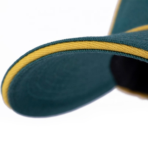 Casquette de baseball unisexe ajustée 6 panneaux en sergé vert et jaune contrastant, style décontracté, bouton réglable, toutes saisons - Product Image 3