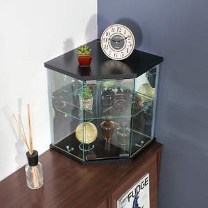 Gabinetes de curiosidades con estantes ajustables, caja de exhibición de vidrio con iluminación LED para el hogar, Hotel, Villa, decoración de sala de estar - Product Image 3