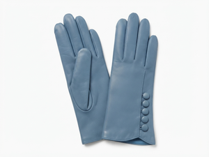 Gants en cuir véritable pour femmes, fermeture à boutons, couleur rose, gants d'hiver en cuir de mouton véritable pour femmes - Product Image 4