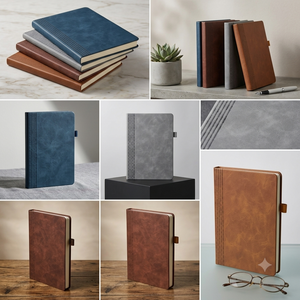 Libreta Aurelux A5 Premium con Cubierta de Cuero PU, Encuadernación Cosida, Presilla para Bolígrafo, Multicolor, Agenda Diaria para Oficina y Negocios, Personalizable - Product Image 5