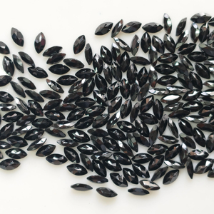 สปิเนลสีดำธรรมชาติ 7x3.5 มม. ทรงมาร์คีส์ คุณภาพดีที่สุด พลอยหลวมสำหรับทำเครื่องประดับ รีดดิ้งเมาน์เทน เจมส์ อิน - Product Image 2