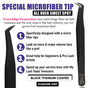 Pince à cils légère avec embout en fibre, pince à cils en acier inoxydable 45/90, disponible dans toutes les couleurs - Product Image 2