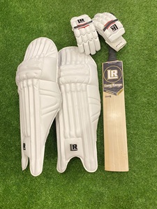 Ediciones internacionales para jugadores: Kit completo con almohadillas de bateo altamente protegidas, guantes y bate de críquet de madera de sauce inglés. - Product Image 3