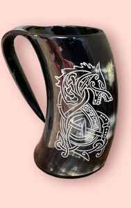 Jarra para Beber de Cuerno Natural Hecha en India, Jarra de Cerveza Rústica Hecha a Mano para Decoración de Bar en Casa, Disponible a Buen Precio - Product Image 6