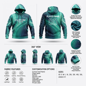 Wolson Industry Sports Club Sublimation Hoodie with Polyester/Cotton Fabric Pocket Design Regular <b>Fit</b> Personalized Printing - Product Image 5