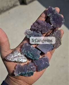 Lot de tranches d'agate raisin 100% naturelles faites à la main, prix de gros, pierres pour la fabrication de bijoux en agate raisin, formes et tailles variées - Product Image 2