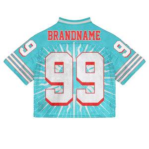 Camiseta Oversize de Malla de Poliéster con Estampado Gráfico y Cuello en V para Hombre, Estilo Jersey de Fútbol Americano OEM - Product Image 6