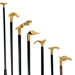 Bastón de Caminar Chapado en Oro con Cabeza en Forma de T para Personas Mayores - Product Image 1