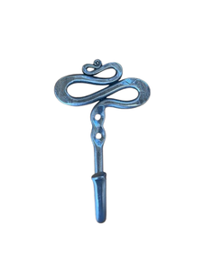 Crochet mural décoratif en fer forgé à la main, motif feuille, 175 mm, robuste, pour manteaux, noir antique, vente en gros - Product Image 5