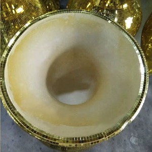 Trumpet <b>Vase</b> Europe Style Home Decor Flower <b>Vase</b> Silver Finished <b>Vases</b> Metal Aluminium Luxury Pot for Floor <b>Standing</b> - Product Image 3