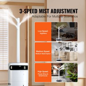 Umidificatore Commerciale per Grandi Ambienti, Casa e Ufficio, 120 m², Serbatoio Acqua 16L, Luce Notturna, Timer 12h - Product Image 4