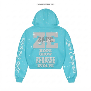 Sudadera con capucha para hombre, 380 GSM, algodón y poliéster de primera calidad, forro polar lavado, azul cielo, gruesa, con logotipo bordado frontal personalizado, para invierno - Product Image 1
