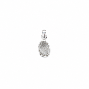 Colgante de Plata 925 Estilo Boho con Pequeño Cristal Natural Irregular de Cuarzo Herkimer, Suministro de Joyería JAIPUR SILVER - Product Image 3