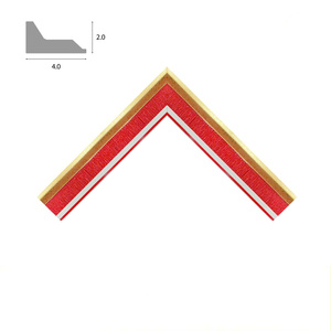Modern <b>Classic</b> Style <b>PS</b> Polystyrene Picture Frame Moulding Natural Wood Grain Wide Border OEM Custom Photo Frame Factory - Product Image 2