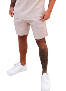 Produit en promotion, nouvelle arrivée, ensemble t-shirt et short pour homme, manches courtes, été, couleurs contrastées, ensemble homme en coton respirant - Product Image 6