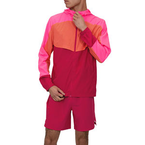 Custom <b>Stitched</b> Drawstring Lightweight Nylon Winter Hooded Solid <b>Tracksuits</b> Men Blank Regular Fit Windbreaker Short Set Two - Product Image 1