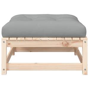 Reposapiés Modular Mediano de Madera de Pino Sólido para Patio, Color Gris, para Muebles de Exterior - Product Image 6