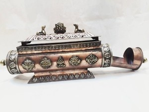 Quemador de Incienso Metálico de Estilo Tradicional Alibaba SOSSKIN 07, Diseño Vertical, Incienso Tibetano, Duradero, Religioso - Product Image 2