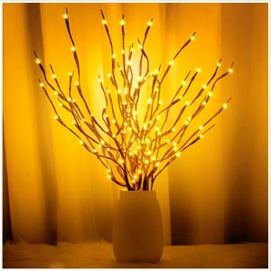 <b>LED</b> Battery Operated Artificial Willow <b>Tree</b> Fabric <b>Lights</b>-Customizable Color Indoor Use Gift for Party Wedding Christmas Decor - Product Image 1