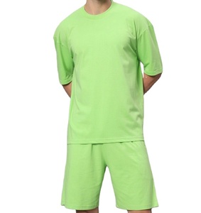 Conjunto de Ropa de Verano para Hombre, Algodón, Nuevo, Holgado, Camiseta de Manga Corta y Pantalones Cortos, Conjunto de Dos Piezas - Product Image 4