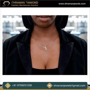 Collar de Oro Sólido de 14K Personalizado con Colgante Estilo Hip Hop para Hombre, con Piedra Natural y Diseño de Mapa de Florida - Product Image 2