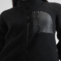 Manteau d'hiver pour femme, coupe ample, coupe-vent, chaud, en polaire épaisse, col montant zippé, en molleton Sherpa, décontracté et tendance pour l'extérieur