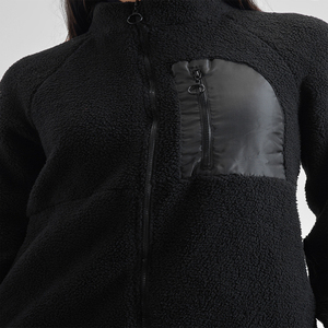 Abrigo de invierno para mujer, holgado, cortavientos, cálido, polar, grueso, con cuello alto, cremallera, forro polar, informal, para exteriores, a la moda - Product Image 5