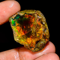 Opale d'Éthiopie Welo Fire naturelle à 100% de qualité AAA éblouissante, pierre précieuse brute fantaisie à huile, pour la fabrication de bijoux DIY, avec jeu de couleurs troisième niveau