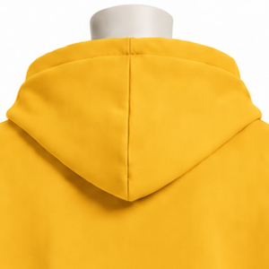 Mustard Double Layer <b>Hoodie</b> Oversized <b>Short</b> <b>Sleeve</b> Overlay Long <b>Sleeve</b> Pullover Streetwear Casual Heavyweight Hooded Sweatshirt - Product Image 4