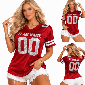 Ropa Retro Unisex, Jersey de Fútbol Americano, Ropa Deportiva Personalizada, Fabricantes de Ropa Deportiva, Top Deportivo Ligero y Transpirable Color Granate - Product Image 1