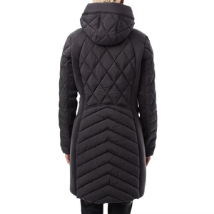 เสื้อแจ็คเก็ตพัฟเฟอร์ตัวยาวสำหรับผู้หญิง ผ้าโพลีเอสเตอร์กันน้ำ เสื้อแจ็คเก็ตมีฮู้ดให้ความอบอุ่น - Product Image 2