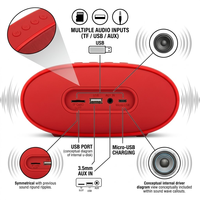 Mini haut-parleur portable LN-1009BT avec support de téléphone, antenne télescopique, radio FM, boîte à son sans fil de poche, vente en gros