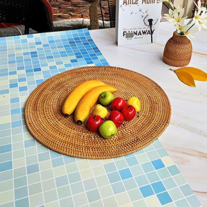 <b>Round</b> Rattan Trivets Pot Manufacture Handmade Rattan Trivet Resistant <b>Placemats</b> for Hot Dishes - Product Image 4
