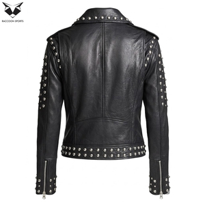 Chaquetas de Cuero con Tachuelas para Mujer, Nueva Colección, Alta Calidad, Excelente Proveedor, con Logotipo Propio, Más Vendidas, Precio al por Mayor - Product Image 6