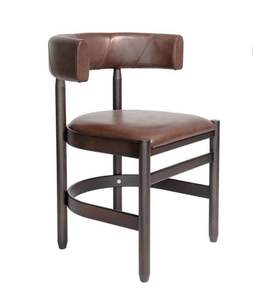 Silla de Comedor de Madera de Teca con Diseño Minimalista y Asiento Cómodo para un Interior de Comedor Moderno y Elegante - Product Image 1